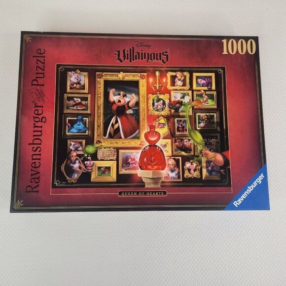 Ravensburger Disney Villainous Queen of Hearts Jigsaw Puzzle 1000 Pce Complete - Picture 1 of 7
